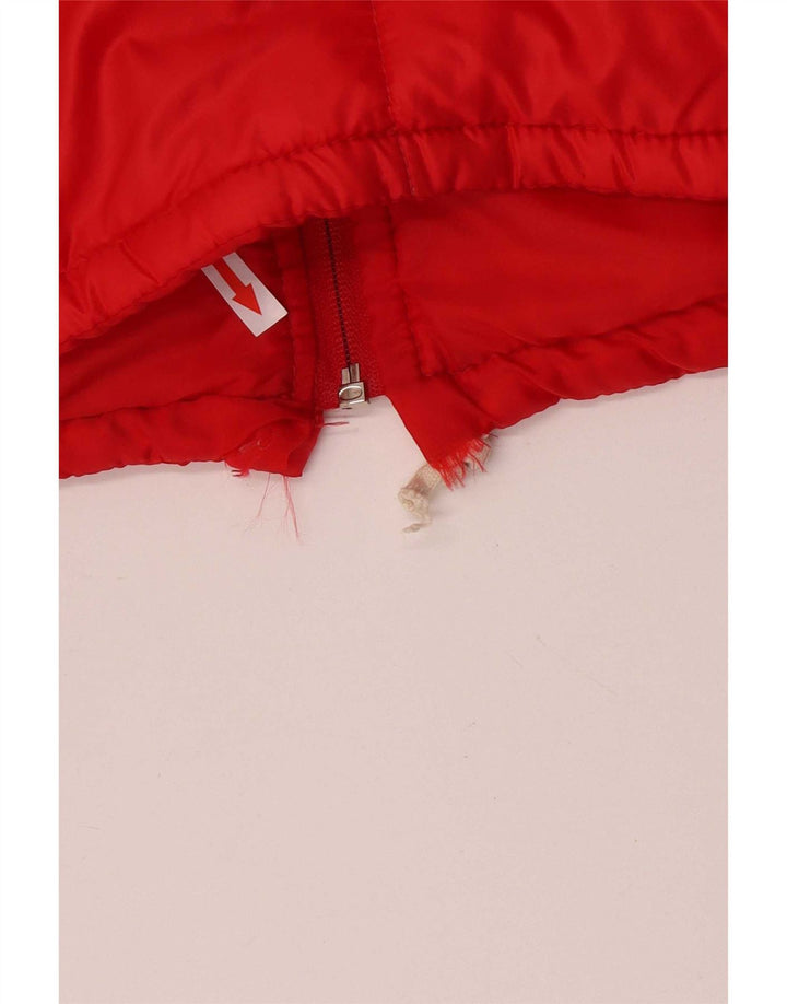 Giacca a vento vintage da donna IT 42 Poliammide color block rosso medio