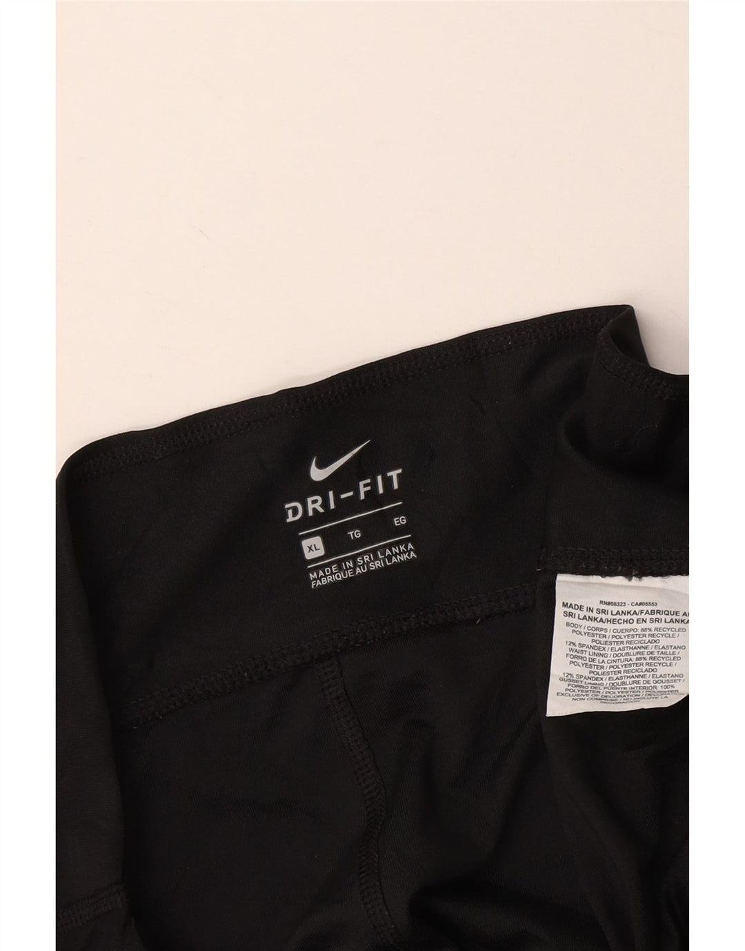 Leggings Capri grafici NIKE da donna Dri Fit UK 18 XL poliestere nero