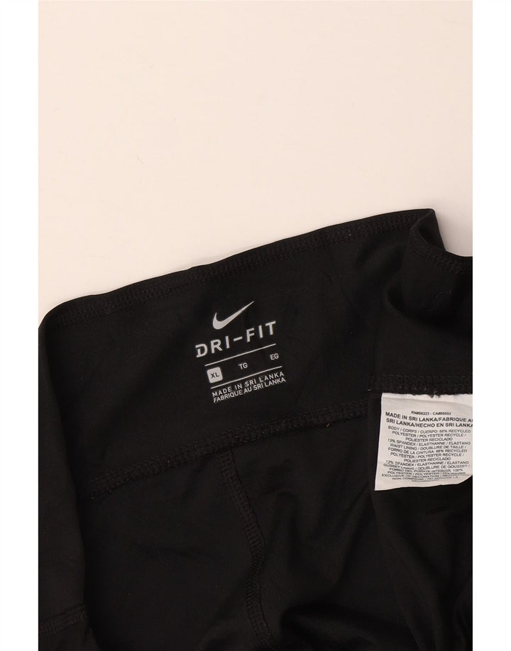 Leggings Capri grafici NIKE da donna Dri Fit UK 18 XL poliestere nero