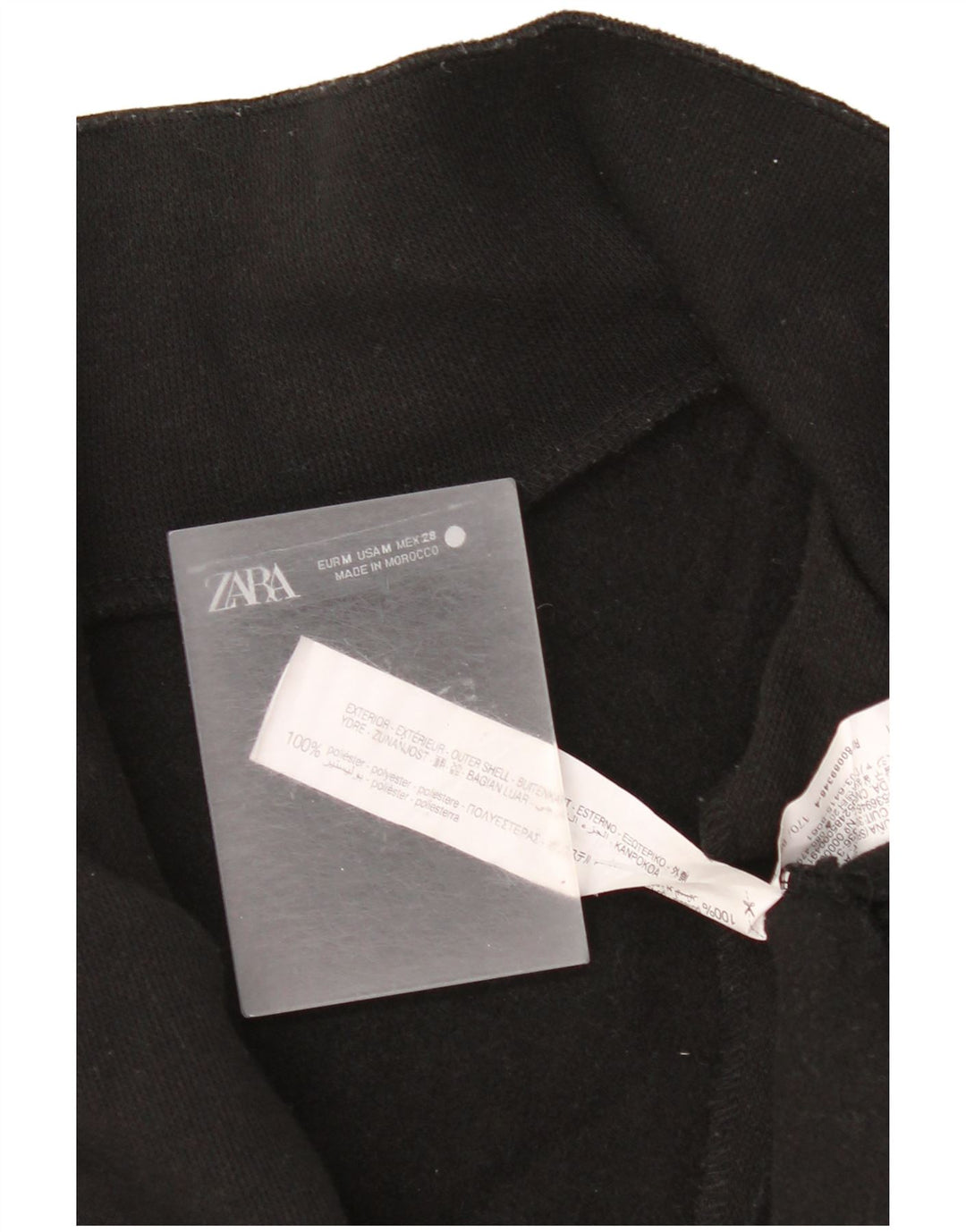 Maglione maglione oversize con zip e collo da donna Zara UK 14 poliestere nero medio