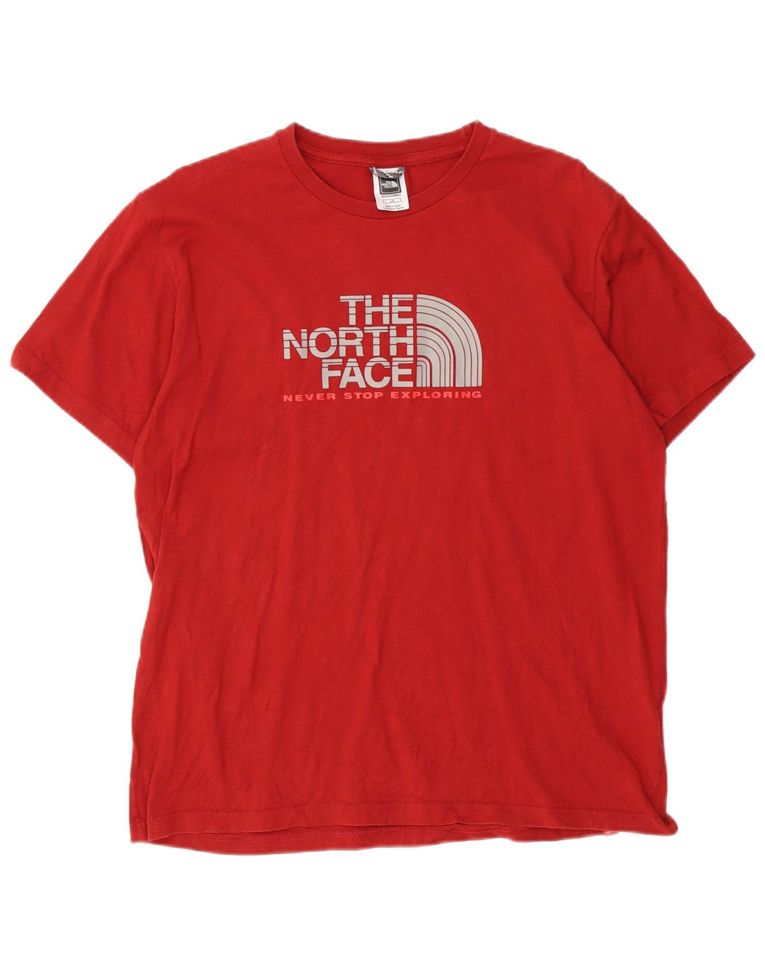 THE NORTH FACE T-shirt grafica da uomo grande in cotone rosso