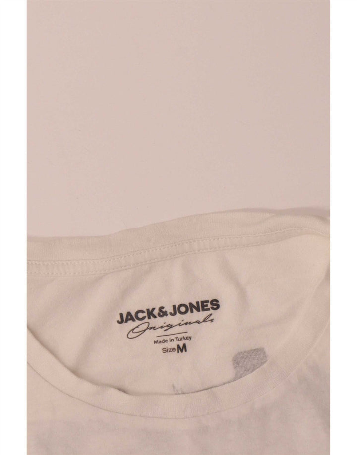 T-shirt grafica da uomo Jack & Jones Top in cotone bianco medio