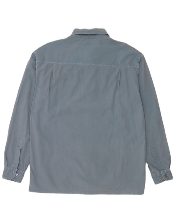 Camicia da uomo WRANGLER grande in cotone blu