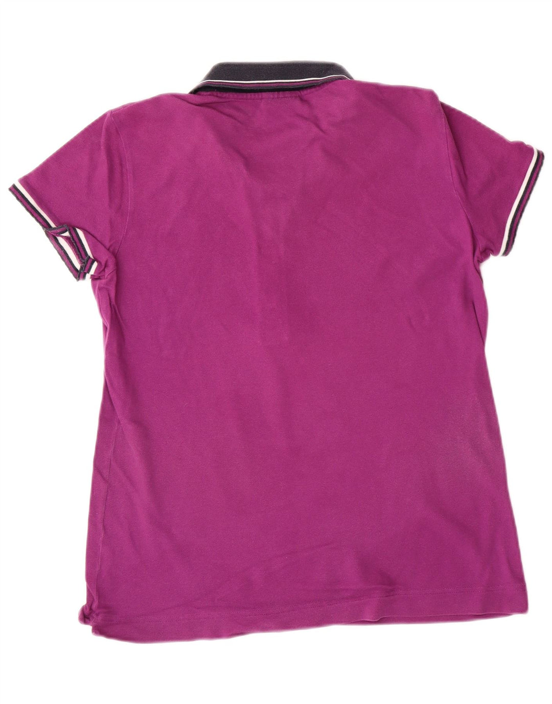 Polo da donna LACOSTE taglia 44 grande in cotone color block viola