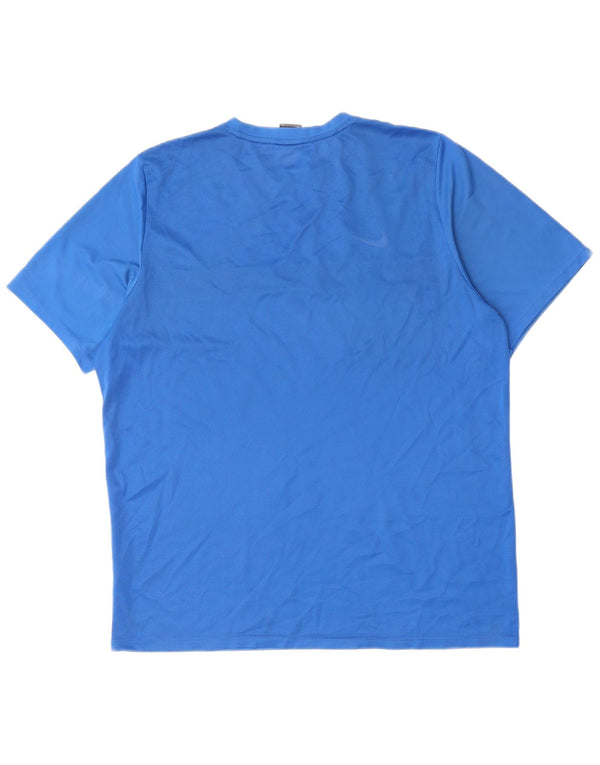 T-shirt NIKE Dri Fit da uomo, 2XL, poliestere color block blu