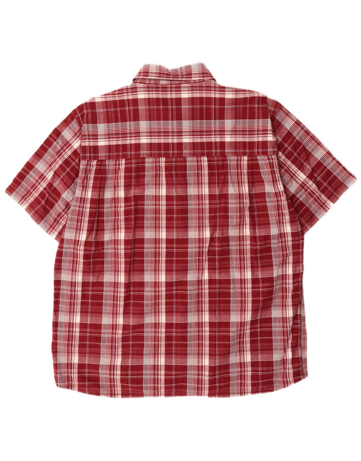 Camicia a maniche corte da uomo Wrangler XL in cotone a quadri rossi