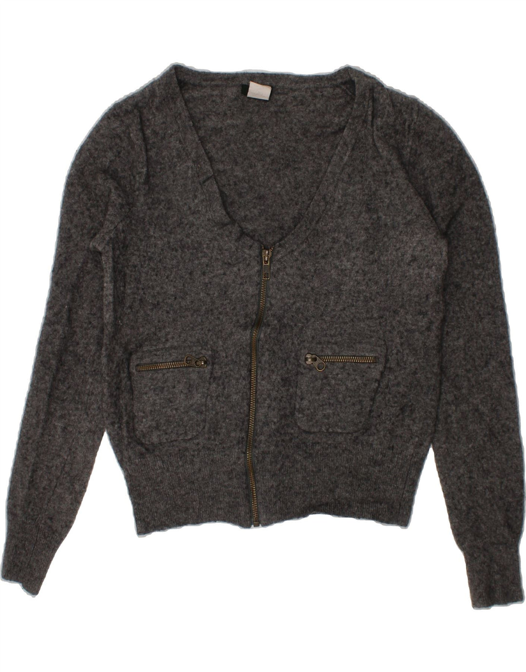 J. CREW Girls Crop Cardigan Sweater 10-11 Years Medium Grey Wool Vintage J. Crew and Second-Hand J. Crew from Messina Hembry 