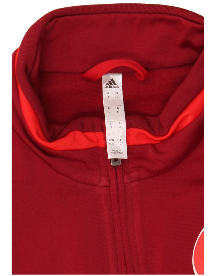 Giacca da tuta grafica Adidas da uomo FSV Trier-Tarforst, colore rosso medio