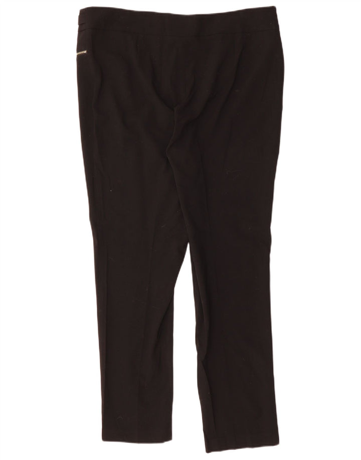 CALVIN KLEIN Pantaloni casual slim da donna US 12 Large W36 L30 Nero