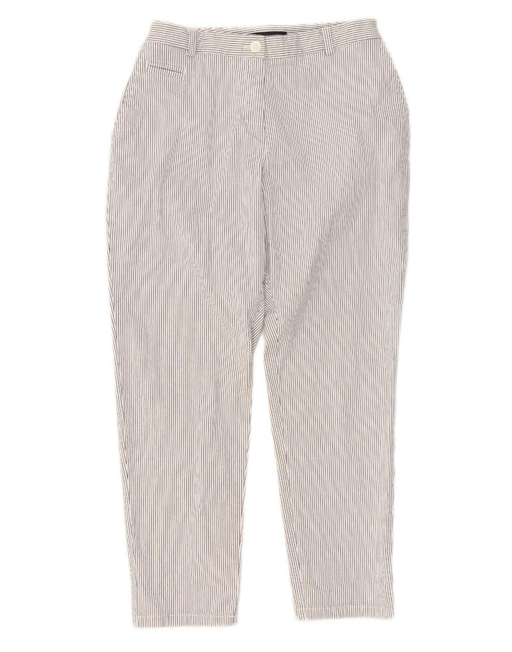 Pantaloni chino da donna Marks & Spencer UK 14 medi W30 L26 a righe bianche