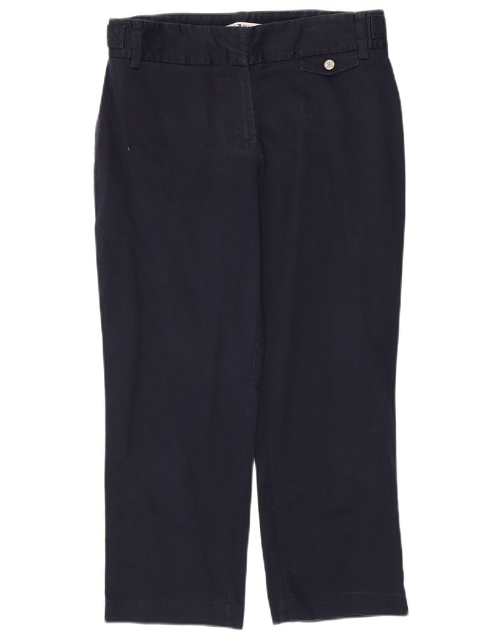TOMMY HILFIGER Womens Cropped Trousers US 8 Medium W30 L24 Navy Blue Vintage Tommy Hilfiger and Second-Hand Tommy Hilfiger from Messina Hembry 