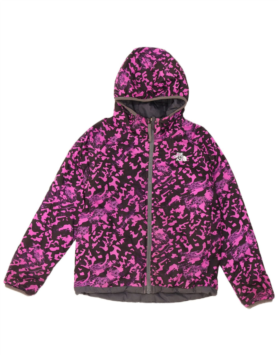 Giacca reversibile con cappuccio The North Face per ragazze 9-10 anni media nera