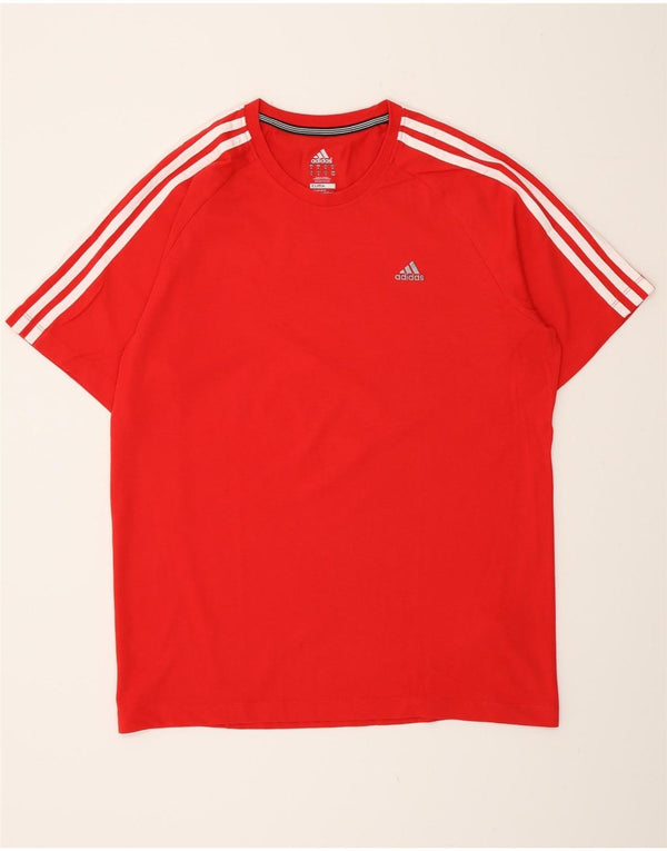 T-shirt Adidas Clima 365 da uomo in cotone rosso medio