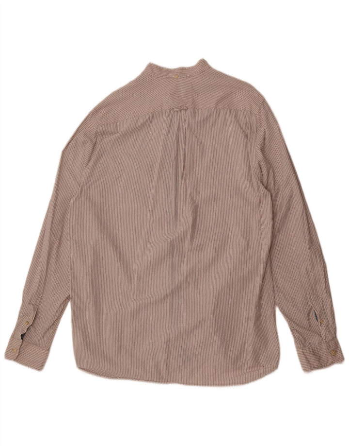 Camicia da uomo Woolrich in cotone a righe grandi bianche