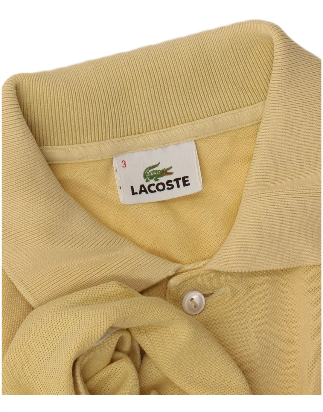 Polo da uomo Lacoste taglia 3 piccola gialla