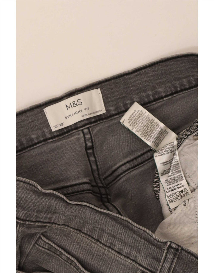 Jeans dritti da uomo Marks & Spencer W36 L29 cotone grigio