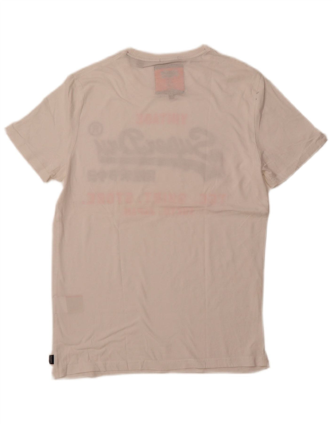 T-shirt grafica da uomo SUPERDRY Top grande in cotone bianco
