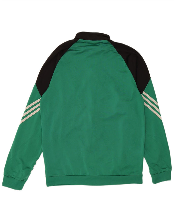 Giacca da ginnastica da uomo Adidas Top Giacca in poliestere color block verde medio
