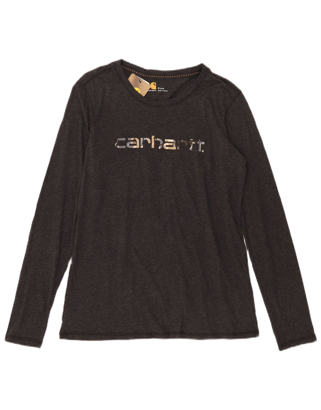 Top grafico da donna Carhartt manica lunga US 4/6 piccolo cotone grigio