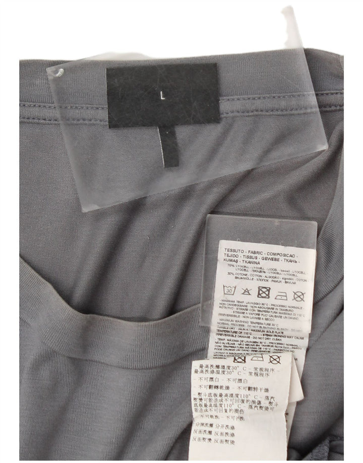 T-shirt da uomo Emporio Armani Top Large in Lyocell grigio