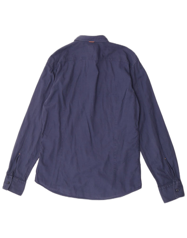 Camicia slim fit da uomo Hugo Boss grande blu navy