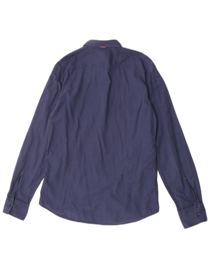 Camicia slim fit da uomo Hugo Boss grande blu navy