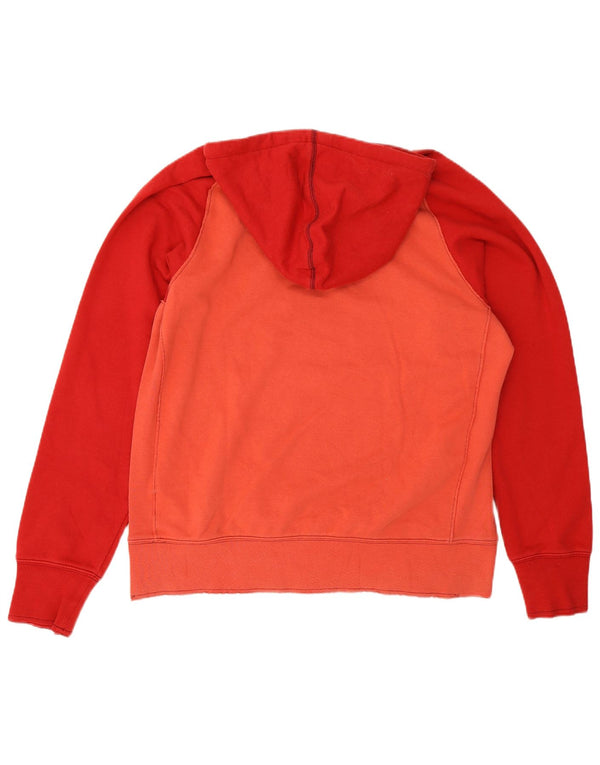 Felpa con cappuccio grafica da uomo Nike UK 42/44 Large Arancione Colourblock Cotton