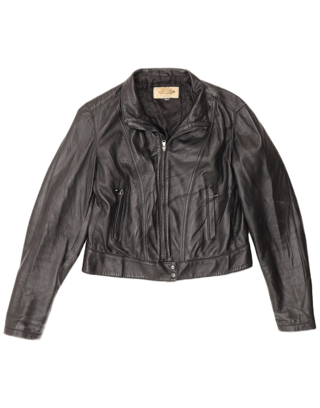Giacca in pelle corta da donna Moonstone IT 48 XL Nera