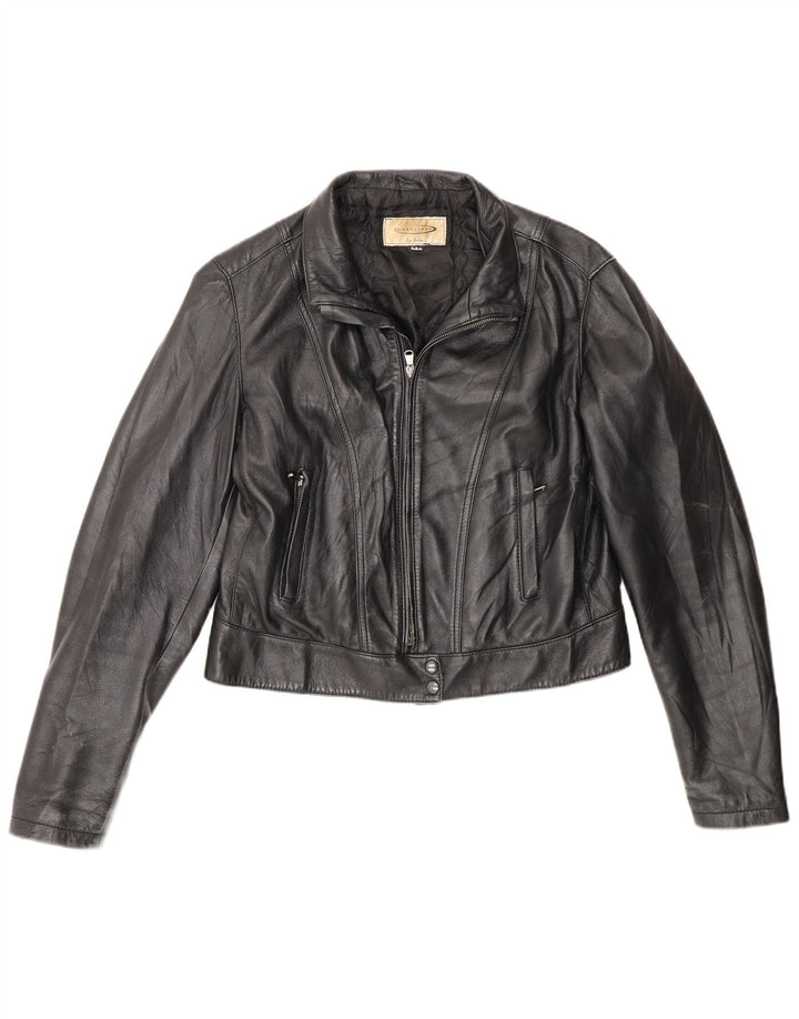 Giacca in pelle corta da donna Moonstone IT 48 XL Nera