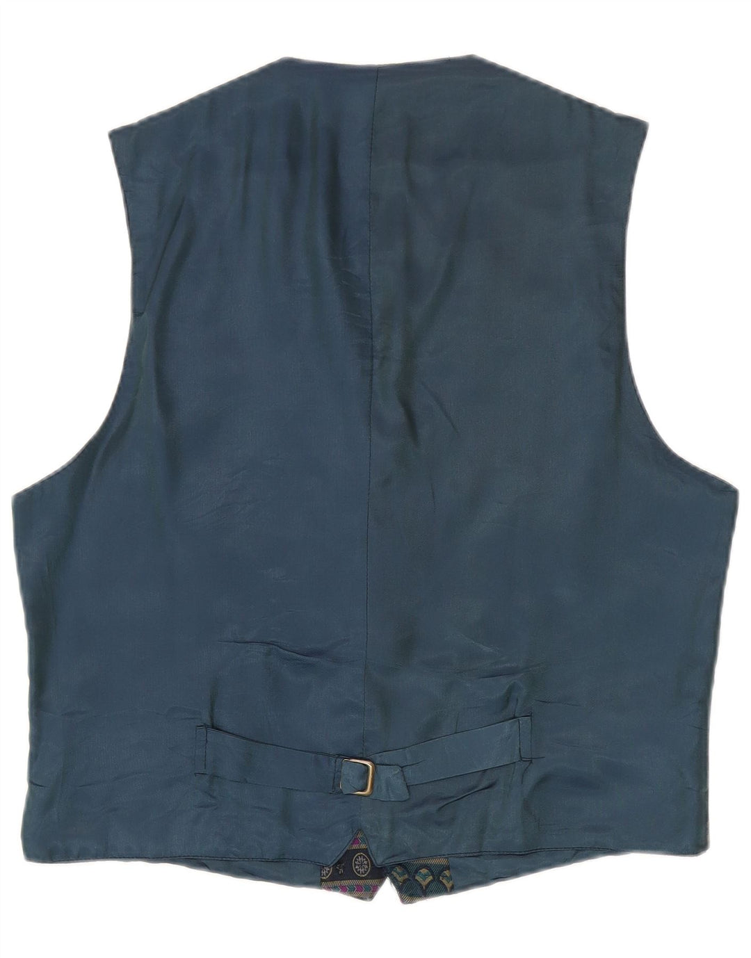 Gilet vintage da uomo XL in poliestere geometrico blu navy