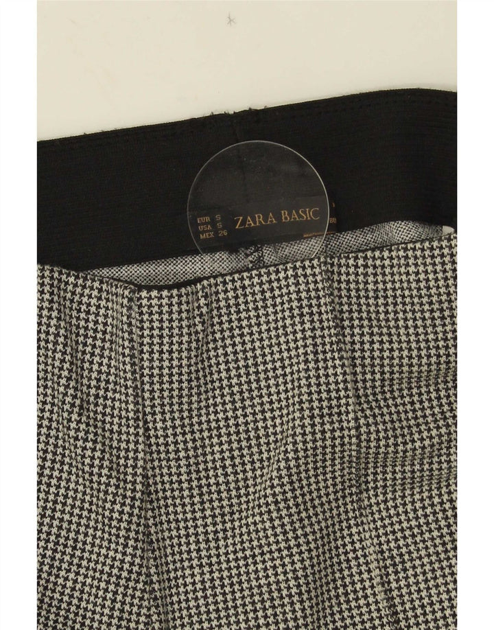 Pantaloni casual con staffa da donna Zara piccoli W26 L26 pied de poule grigi
