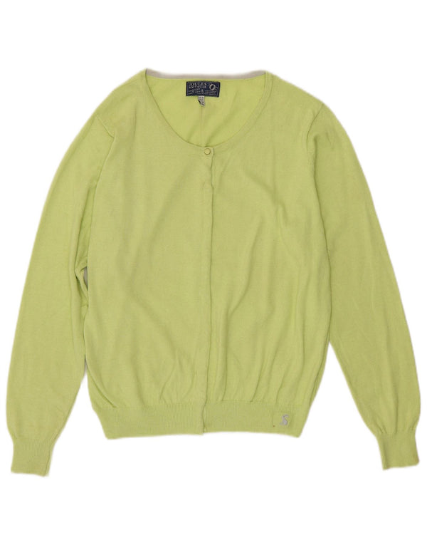 JOULES maglione cardigan da donna UK 16 grande poliestere verde