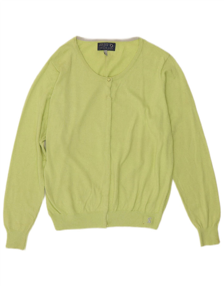 JOULES maglione cardigan da donna UK 16 grande poliestere verde