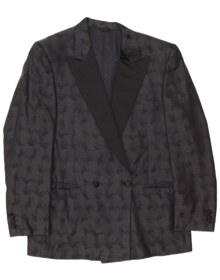 Giacca blazer da uomo Pierre Cardin IT 50 grande classica geometrica nera