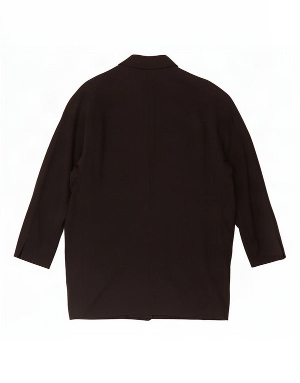 Giacca blazer aperta da donna con maniche a 3/4 Zara UK 14 Lyocell nero medio