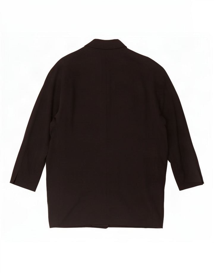 Giacca blazer aperta da donna con maniche a 3/4 Zara UK 14 Lyocell nero medio