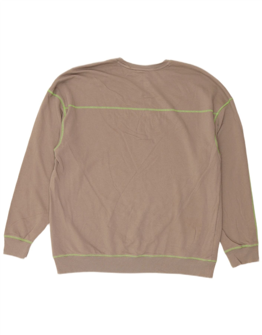 Calvin Klein Maglietta grafica da uomo a maniche lunghe grande in cotone marrone