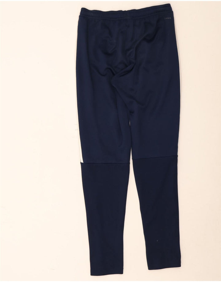 Pantaloni da tuta Adidas Climalite da uomo piccoli in poliestere blu navy