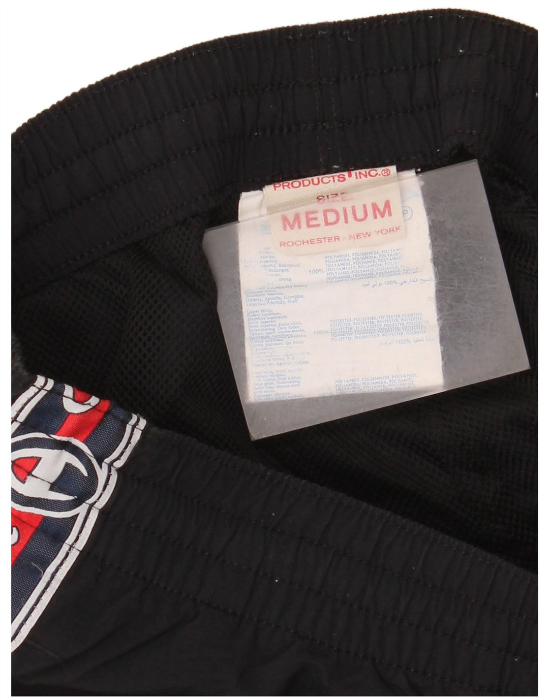 Pantaloni da tuta da uomo con grafica Champion Rochester, medio nero, in poliammide