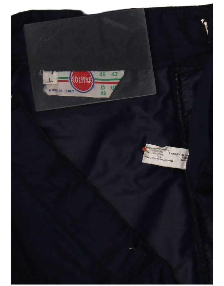 COLMAR Womens Slim Windbreaker Trousers Large W32 L34 Navy Blue Polyamide