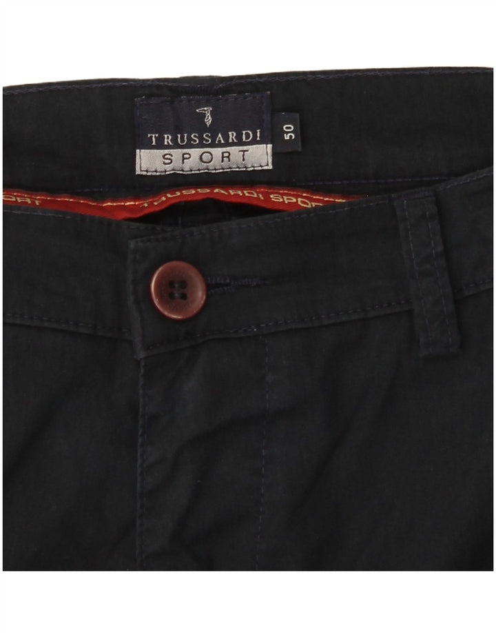 Pantaloni Chino Dritti Uomo TRUSSARDI IT 50 Large W30 L31 Blu Navy