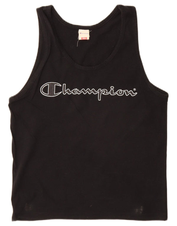 Canotta grafica da donna Champion UK 10 piccola nera