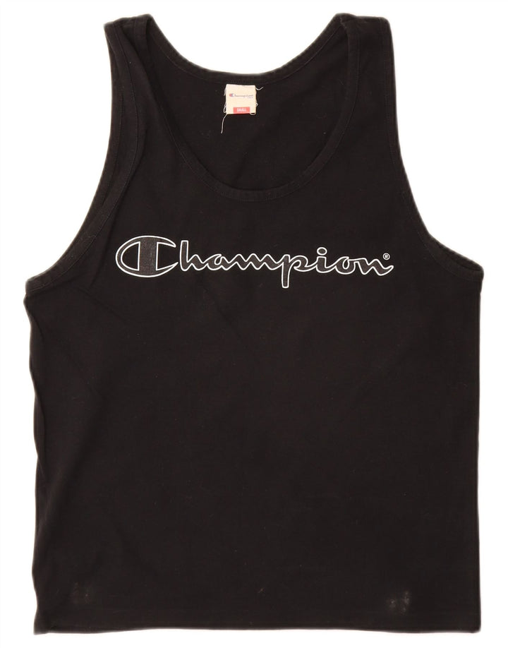 Canotta grafica da donna Champion UK 10 piccola nera