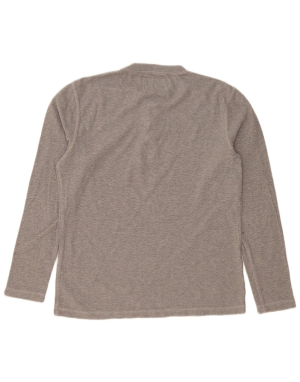 Top da uomo a maniche lunghe SUPERDRY grigio medio