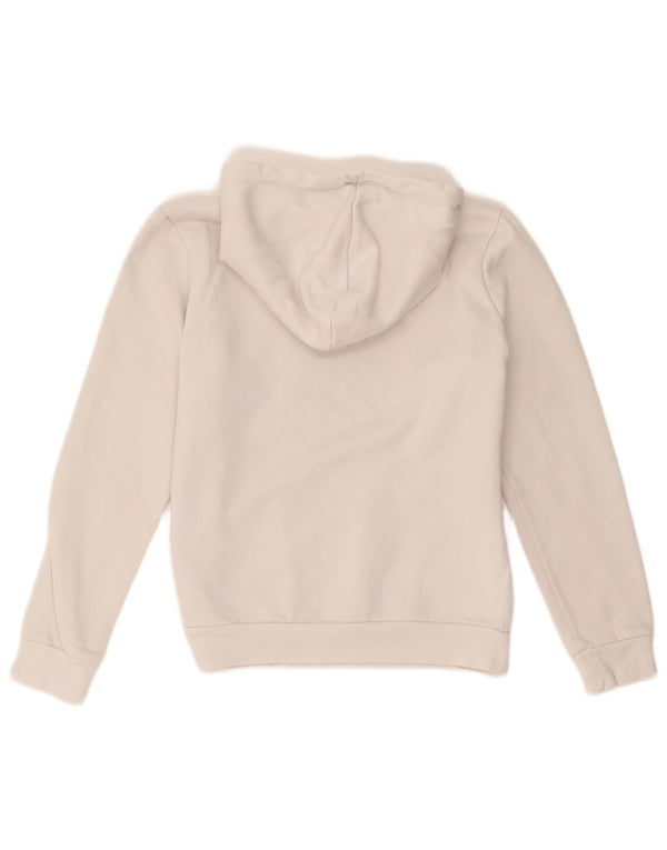 Felpa con cappuccio corta da donna Puma UK 10 piccola in cotone bianco