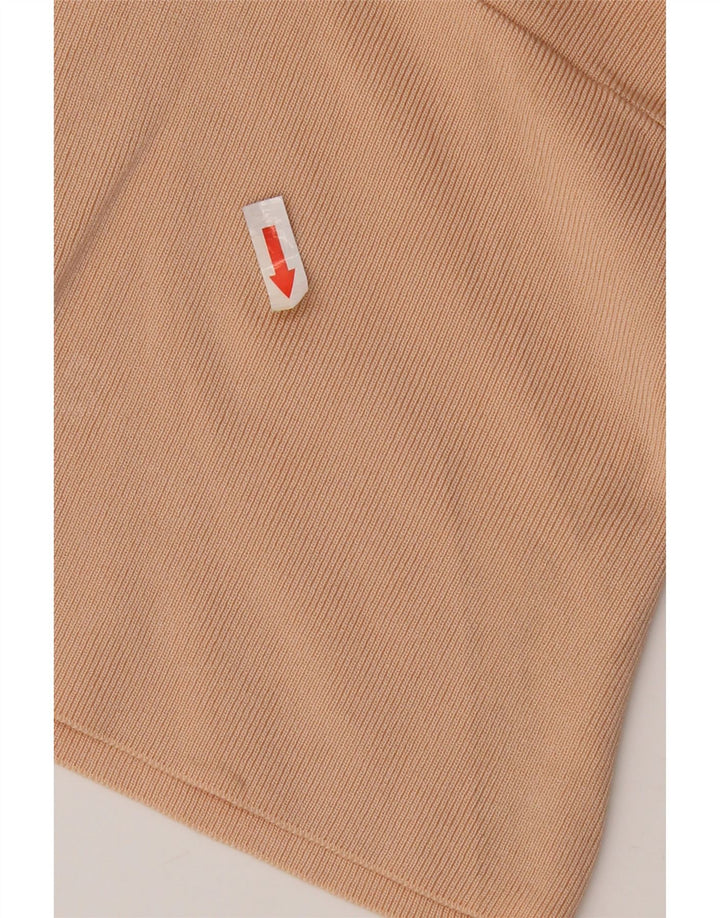 Top Zara da donna a maniche lunghe UK 8 Small Beige Viscosa