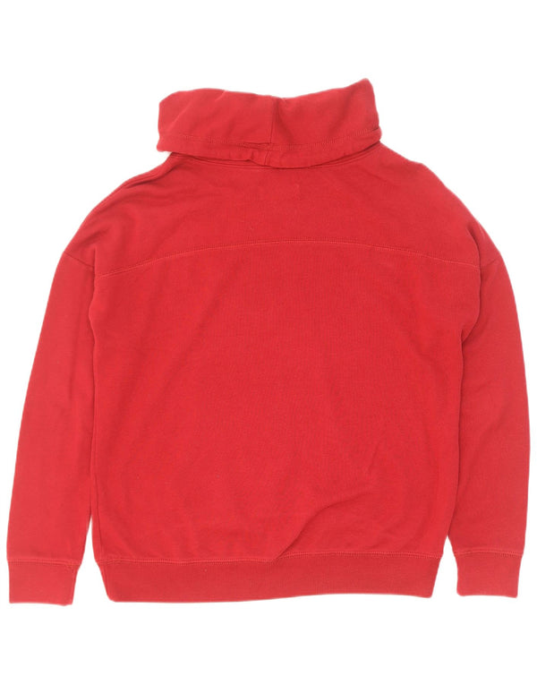Felpa oversize Hollister da donna Los Angeles, maglione UK 10 piccolo rosso