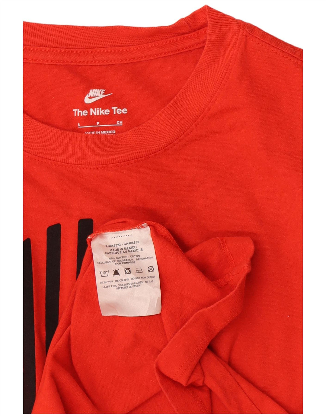 T-shirt grafica da uomo Nike Top Small in cotone arancione