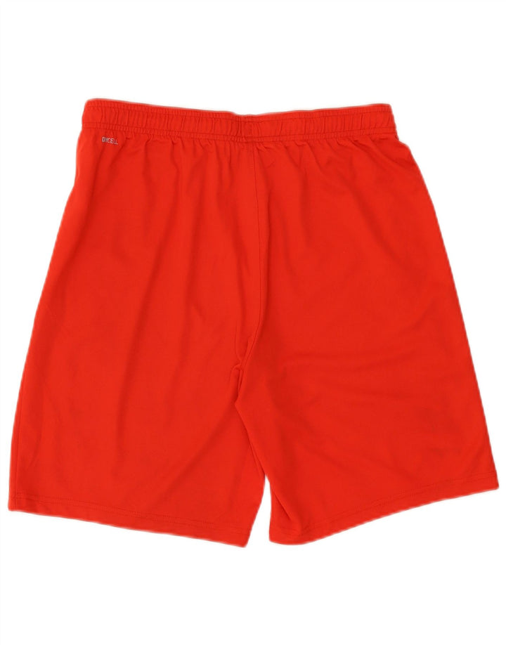 Pantaloncini sportivi da uomo Puma in poliestere color block rosso medio