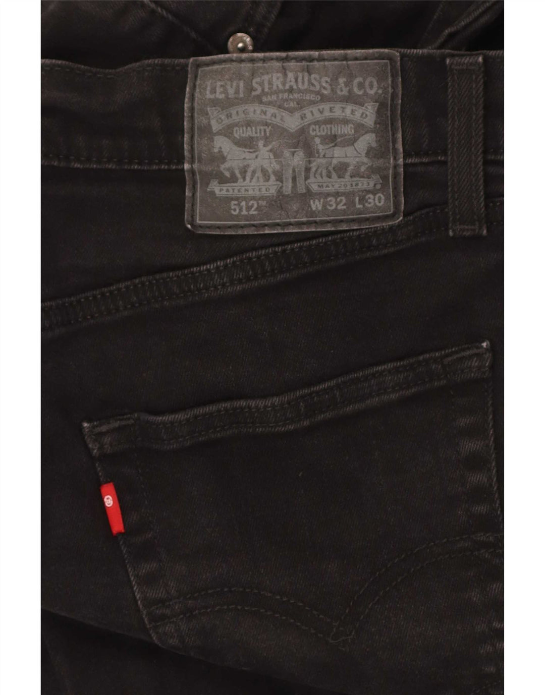 Jeans Levi's Uomo 512 Slim W32 L30 Cotone Nero